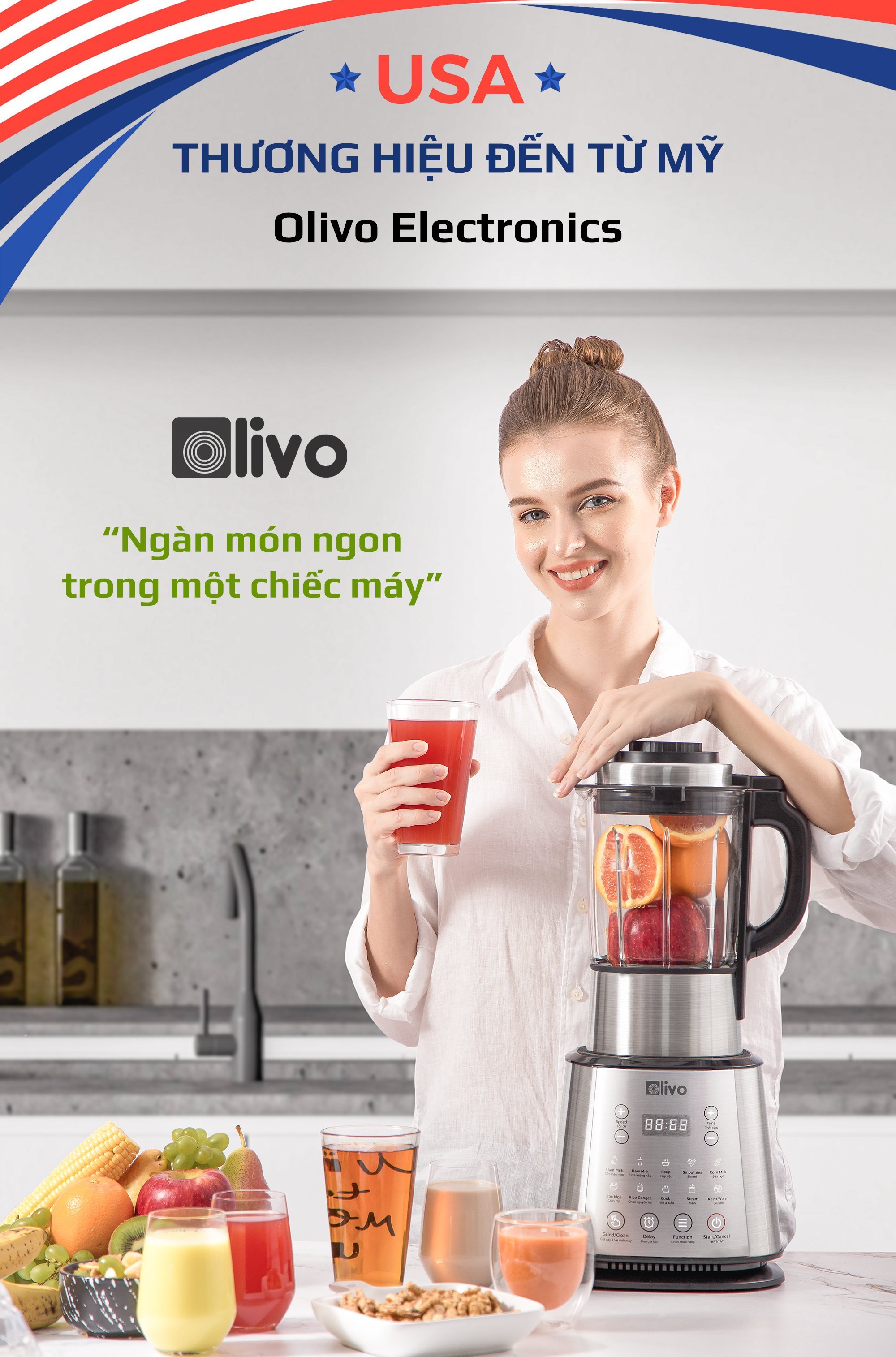 [HÀNG CHÍNH HÃNG] MÁY LÀM SỮA HẠT OLIVO X20.GIẢI PHÁP CHĂM SÓC SỨC KHỎE TUYỆT VỜI,NÂNG CAO GIÁ TRỊ CUỘC SỐNG