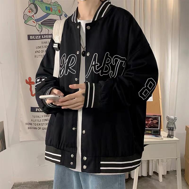 Áo khoác bomber dù unisex form rộng 2 lớp 28 nam nữ ulzzang Wind