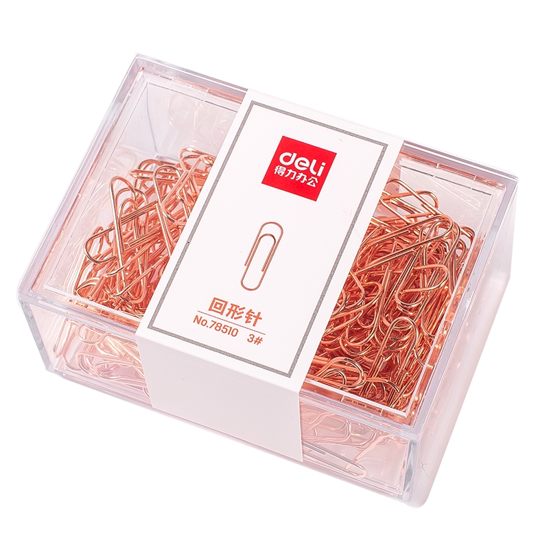 Ghim Vòng Deli - Mạ Vàng Hồng - 160 Chiếc /1 Hộp - 78510