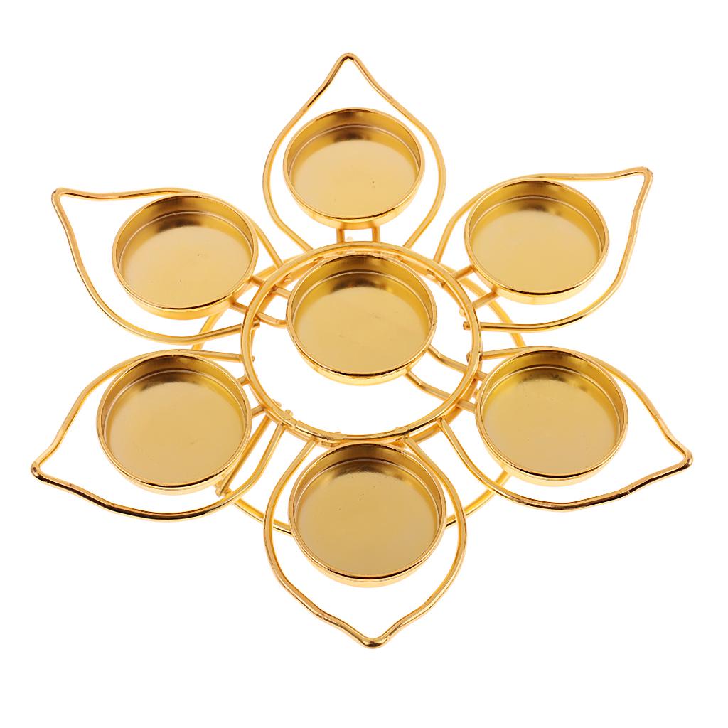 Assembled Lotus Style Alloy Butter Lamp Candle Holder Ghee Lamp Holder Tibetan Butter Brass Oil Lamp Buddha