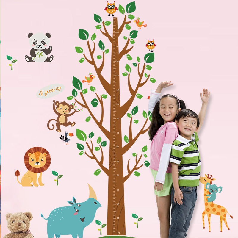 Miếng dán sticker Cleverbees đo chiều cho bé cao từ 60 cm tới 180 cm dán tường trang trí hình hoạt hình ngộ nghĩnh dễ dán Mẫu Clickmua678- Nhiều mẫu lựa chọn