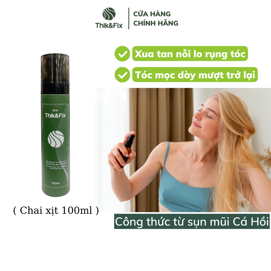 Xịt dưỡng tóc thảo dược Thik&amp;Fix - Dưỡng tóc chuyên sâu, giảm gãy rụng, kích thích mọc tóc