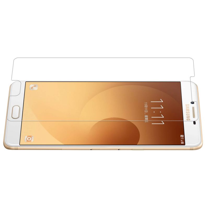 Miếng dán kính cường lực cho Samsung Galaxy C9 Pro độ cứng 9H, chống trầy, hạn chế bám vân tay - Hàng nhập khẩu