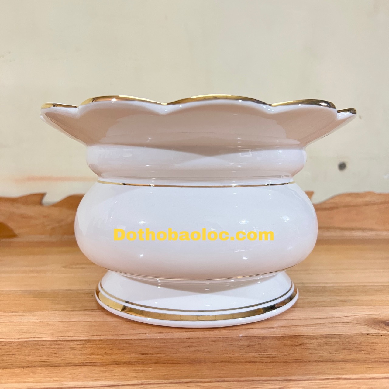 Bát nhang chắn tàn sứ họa tiết đá hoa cương cao 13cm x đường kính 23cm