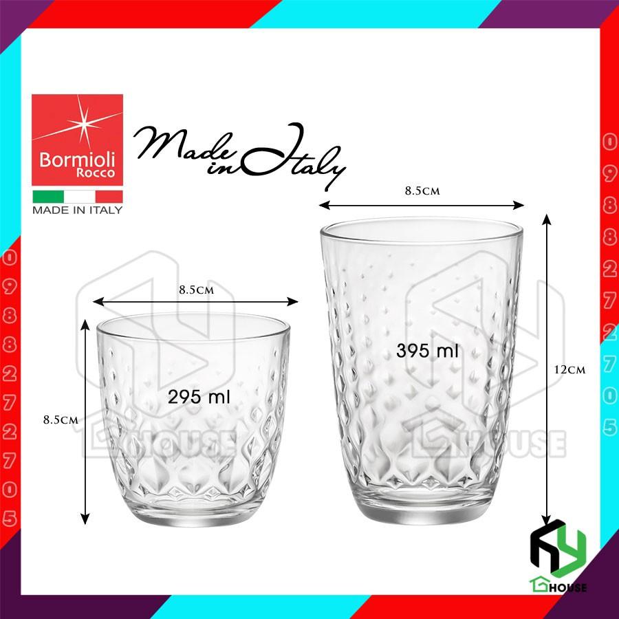 Bộ 6 ly thủy tinh - GLIT - Bormioli Rocco 295ml - Hàng Chính Hãng