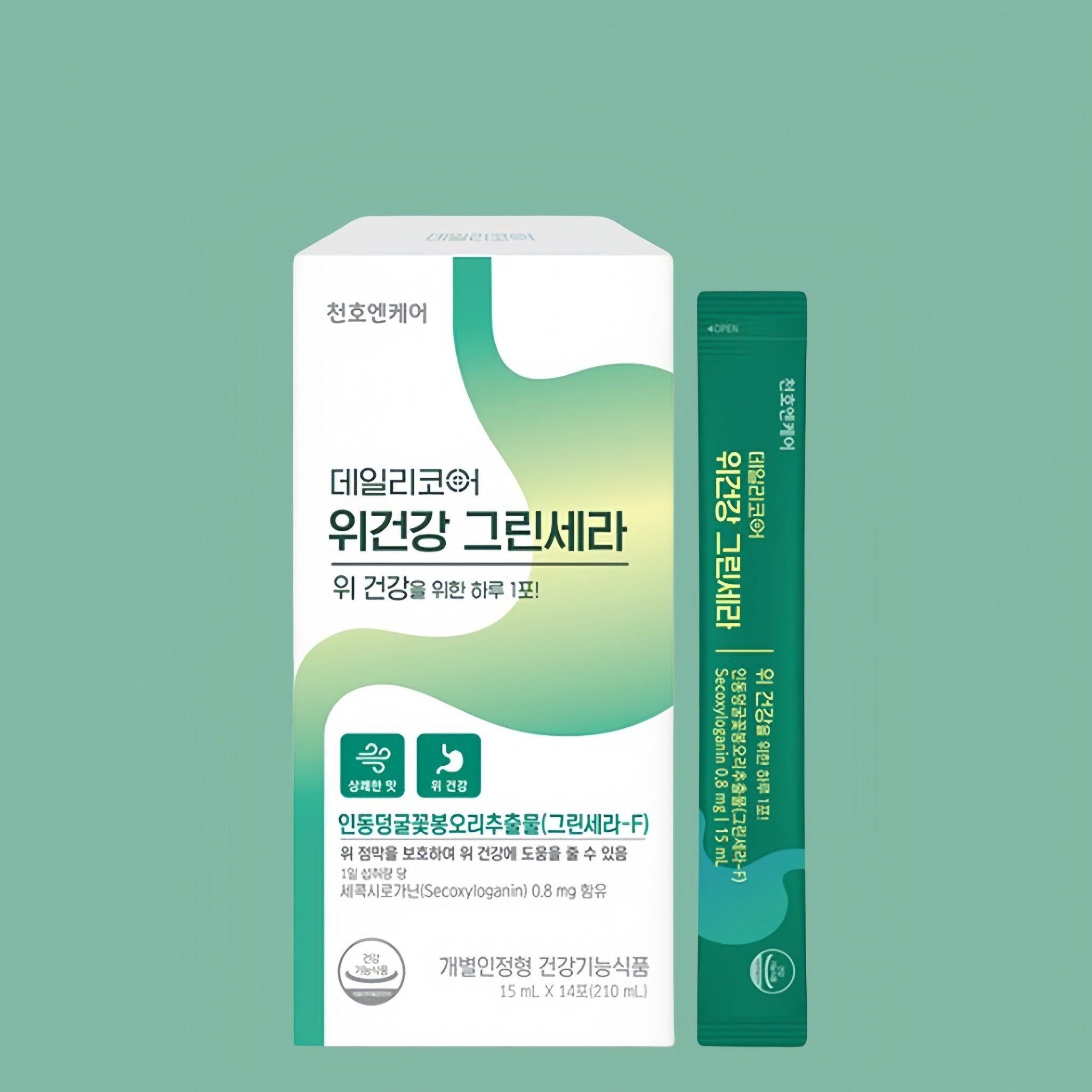 Tinh Chất Dạ Dày Green Cera CHUNHO NCARE Giúp Dạ Dày Luôn Khỏe Mạnh 15ml/15kcal/gói x14 gói