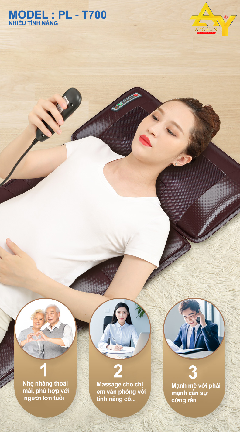 Đệm Massage Toàn Thân aYosun PL - T700Premium