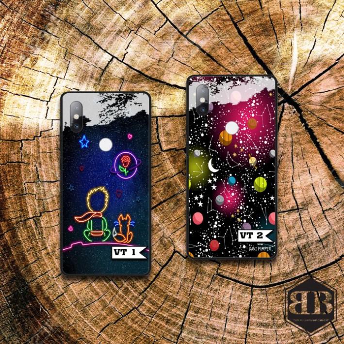 Ốp lưng kính cường lực Xiaomi Mi Mix 2s / Mi Mix 3 vũ trụ