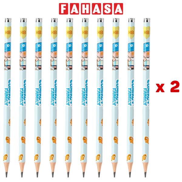 Combo 20 Bút Chì Lục Giác Comiko HB - Deli EC068-HB - Màu Xanh Dương
