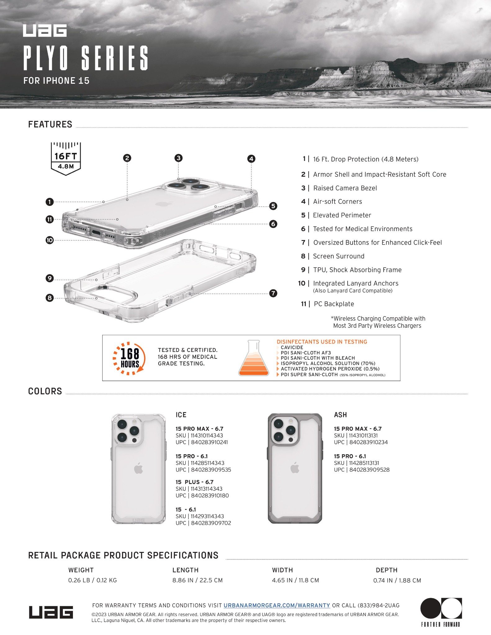 Ốp Lưng Chống Sốc UAG Plyo Cho iPhone 15 Hàng chính hãng