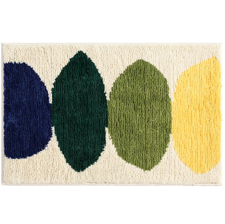 Thảm Cotton Len Dệt Vải Nổi Chiếc Lá Cao Cấp PA9162