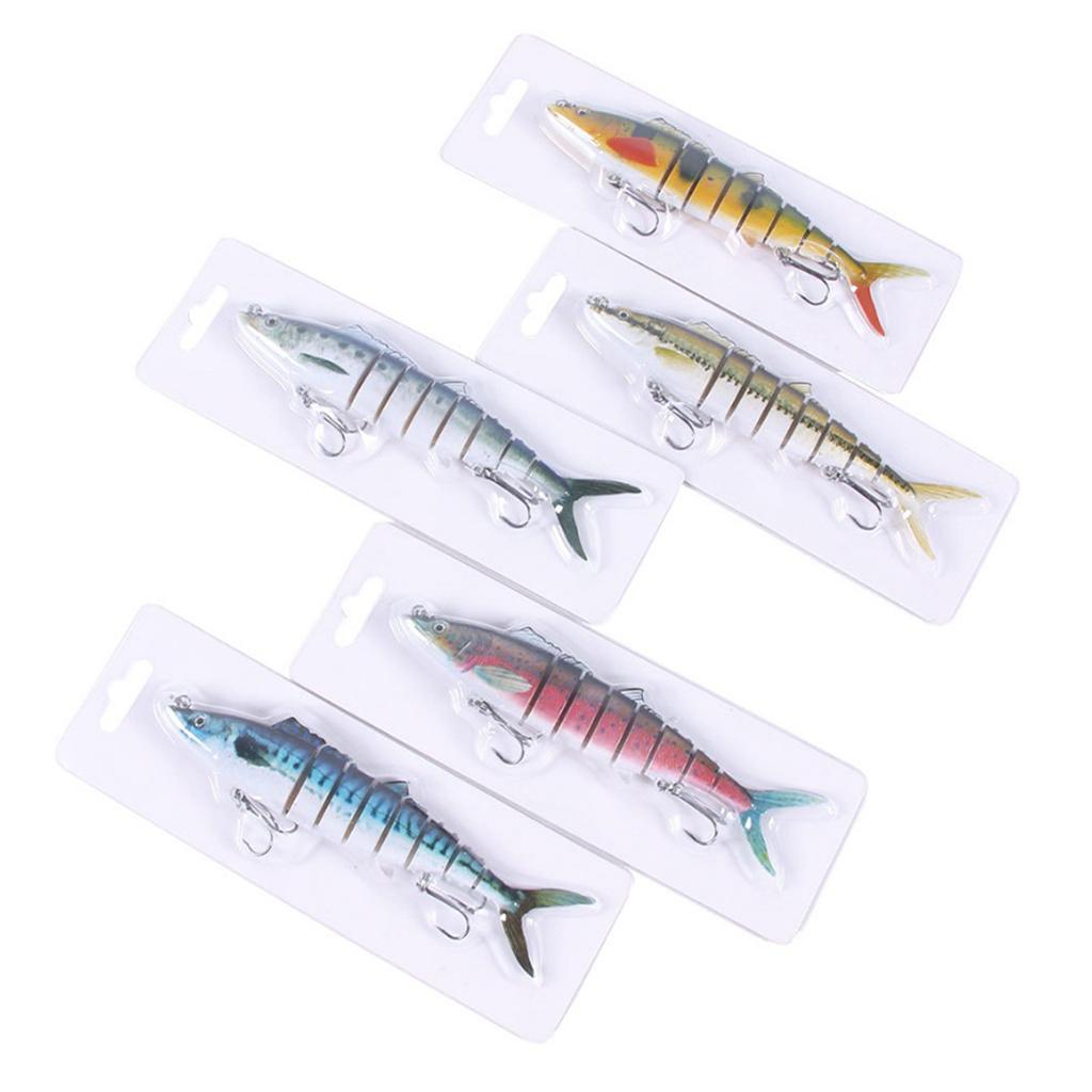 8 Segment Multi Jointed Fishing Lure Bionic Bait Eel Swimbait Blue