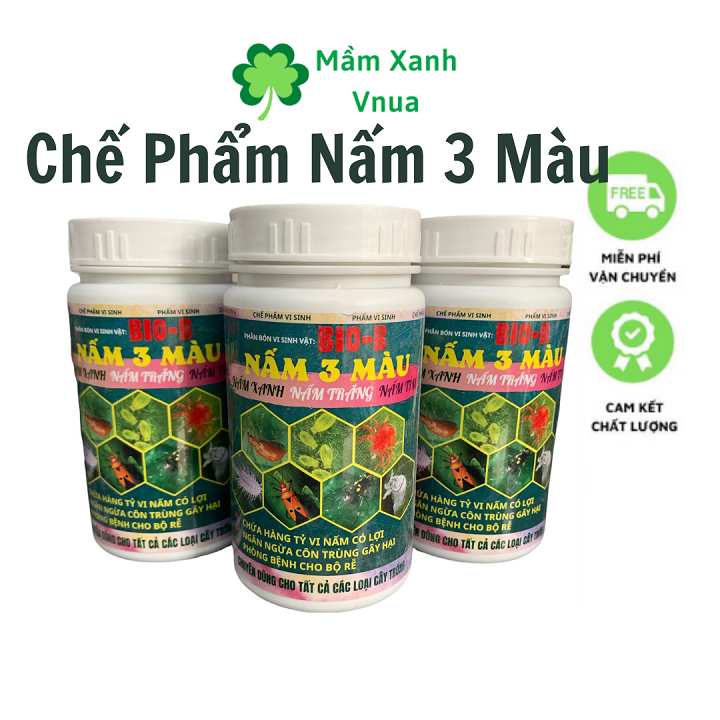 Chế Phẩm Nấm 3 Màu Chuyên Diệt Sùng Đất, Ký Sinh Trùng, Rệp Sáp, Nhện Đỏ, ... Chai 150gr