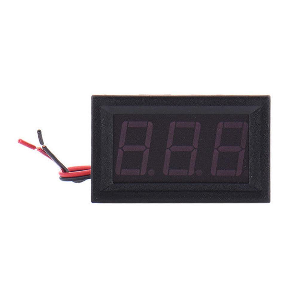 4Pcs DC5-120V LED Digital Volt Gauge Volt Panel Meter 2Wire 0.56inch Dual 3 Digital Tube 2xBlue+2xRed