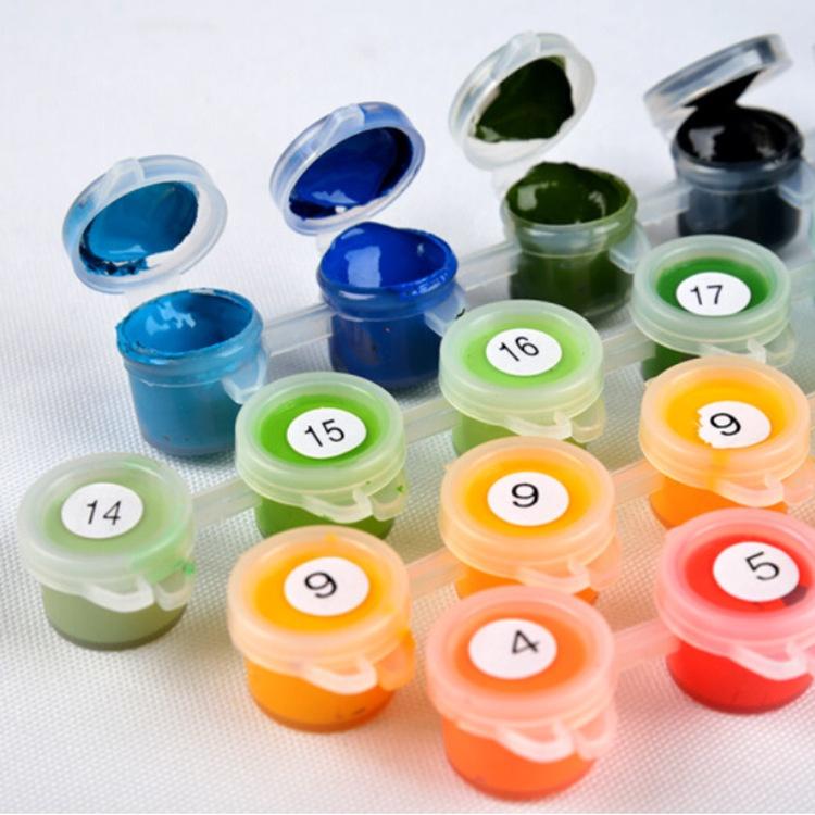 Tranh sơn dầu số hoá có khung - Tranh tô màu theo số Cô Gái T2102