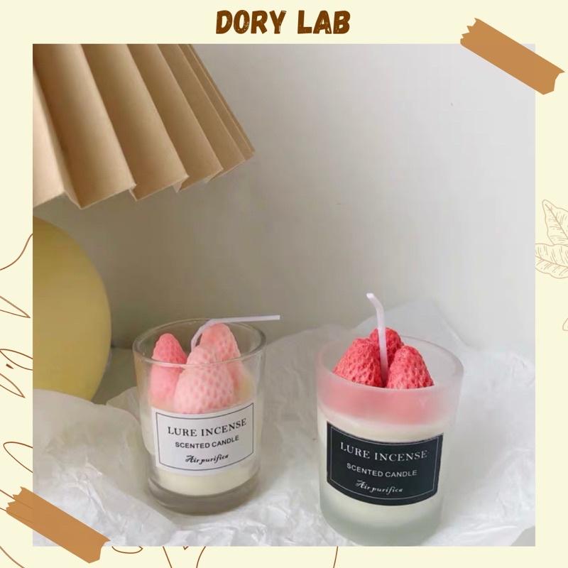 Nến Ly Dâu Tây Handmade Không Khói Giúp Thư Giãn, Decor Phòng - Dory Lab