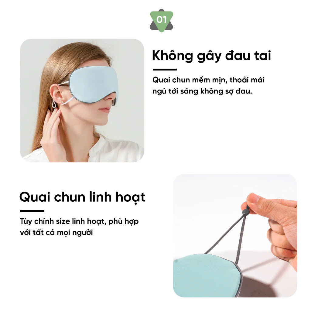 Bịt Che Mắt Ngủ Kèm Bịt Tai Văn Phòng, Trên Xe Ô tô, Máy Bay, Thoáng Khí, Mềm Mại Cho Giấc Ngủ Ngon, Mặt Nạ Ngủ. Du Lịch Dã Ngoại Phượt Thiền