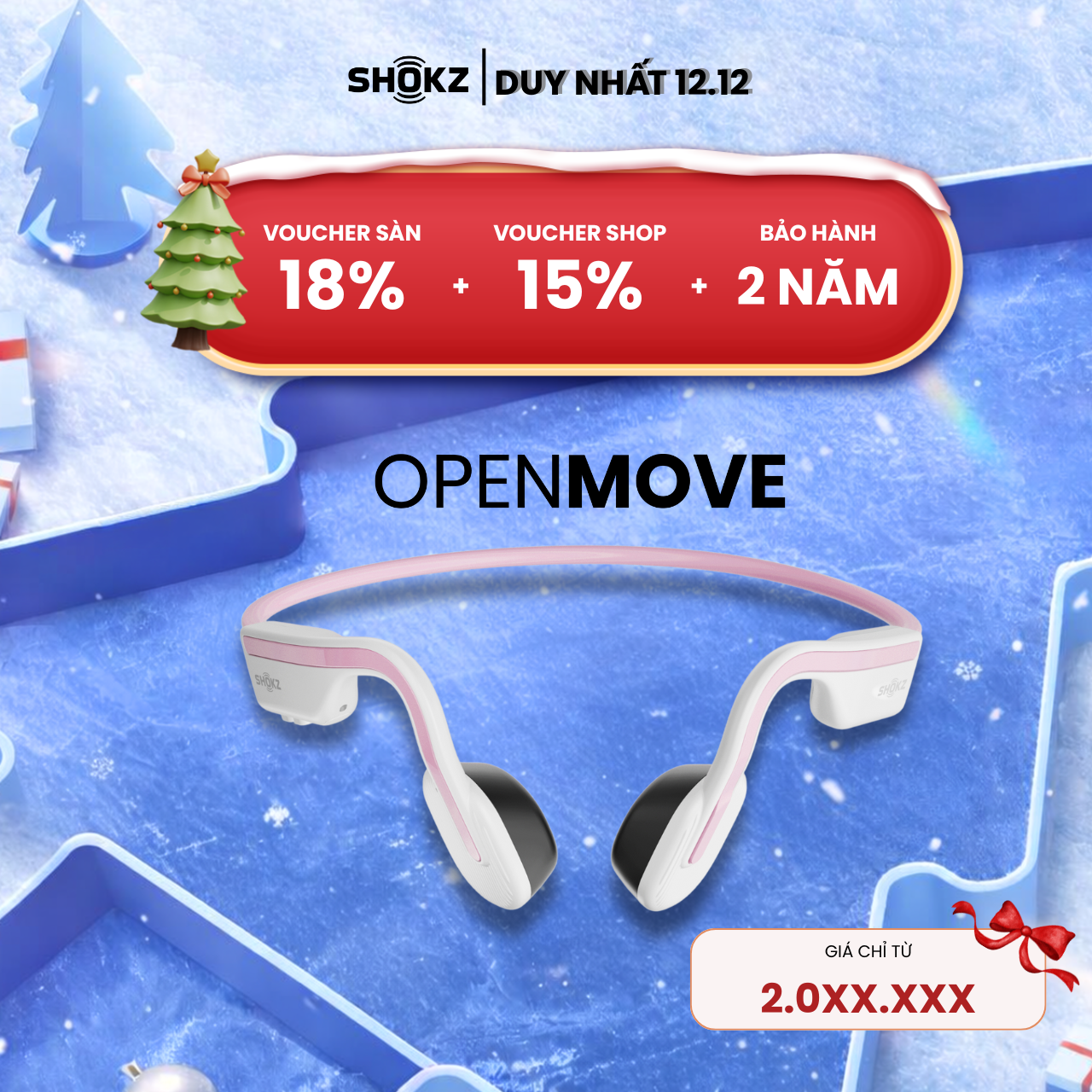 Tai Nghe Bluetooth Thể Thao Truyền Âm Thanh Qua Xương SHOKZ OPEN MOVE S661  - Hàng chính hãng - Pin sử dụng trong 6 tiếng - Kháng nước IP55