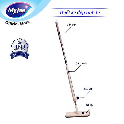 Cây lau nhà tự vắt MyJae 360 độ, bông lau sợi siêu mảnh, tác động kép lau sạch gấp 2 lần, thiết kế đứng, nhỏ gọn, tiện dụng (tặng kèm 1 bông lau)