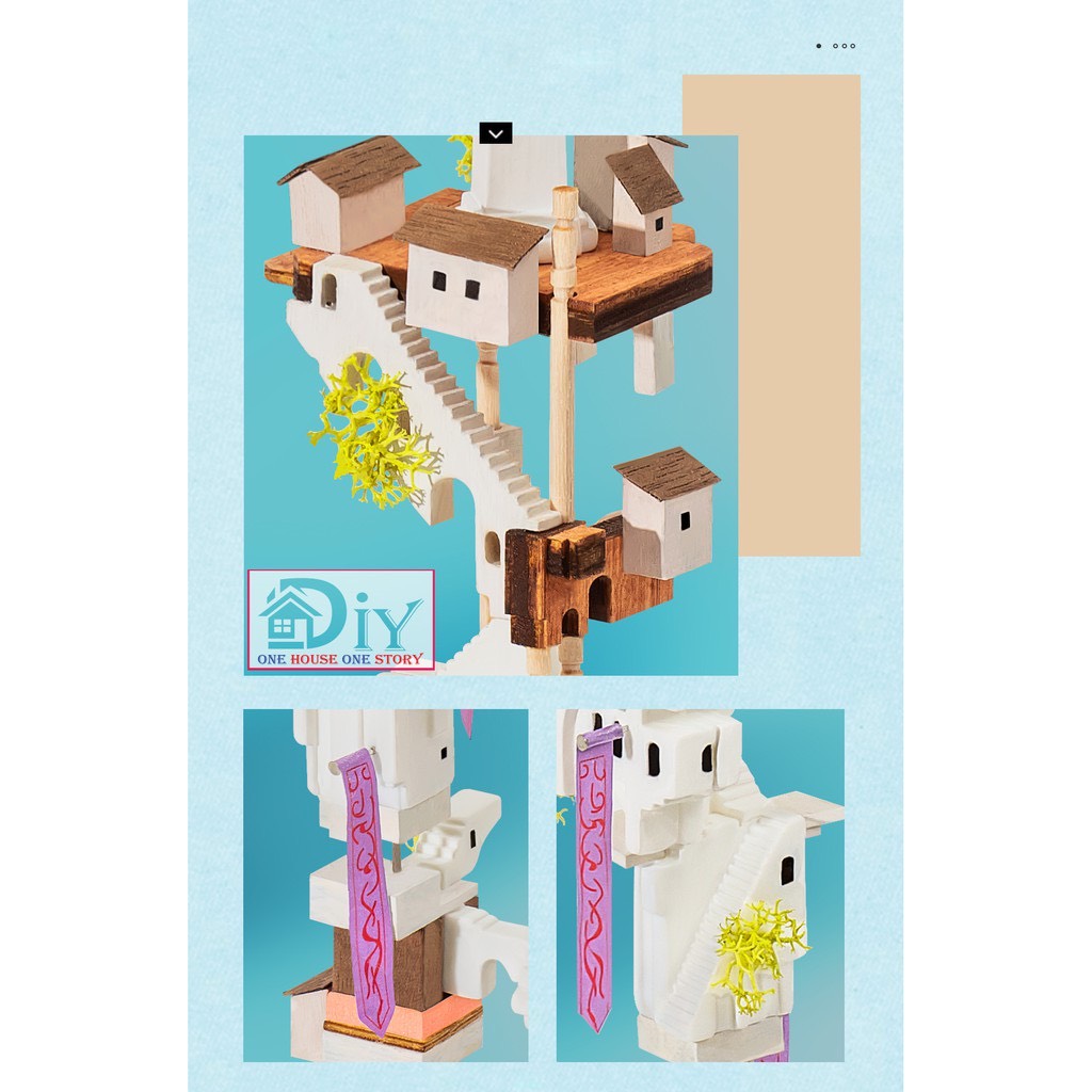 Mô hình nhà búp bê lắp ráp bằng gỗ MÊ CUNG GÓC BIỂN - DRIFTING BOTTLE - Quà tặng sinh nhật giáng sinhtự làm bằng gỗ