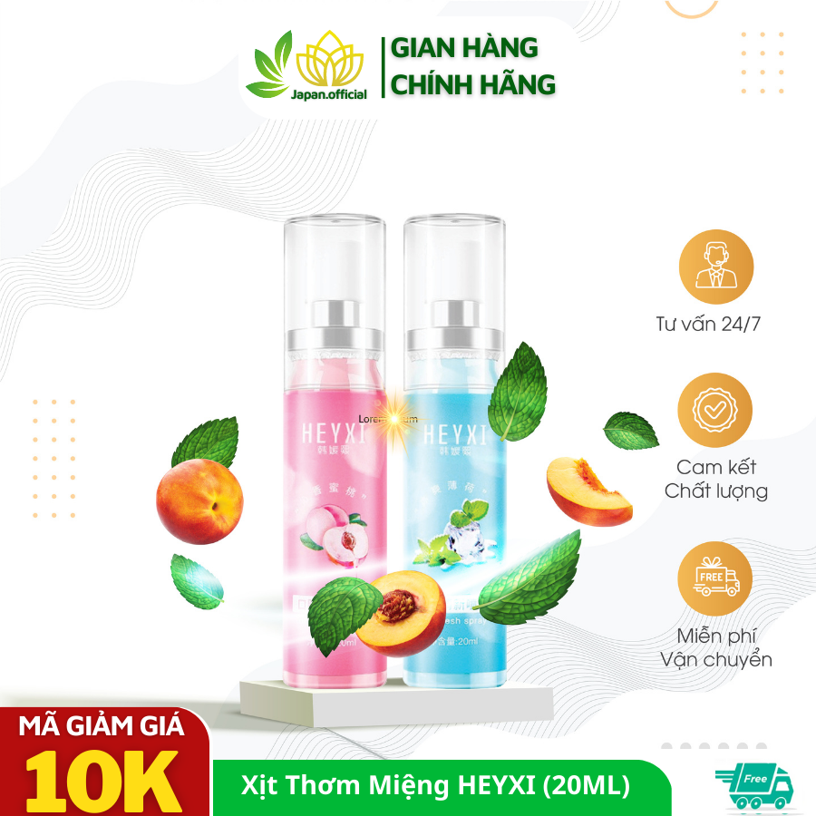 Xịt Thơm Miệng HEYXI (20ml) Cho Hơi Thở Thơm Mát Chỉ Trong 3 Giây Dung Tích