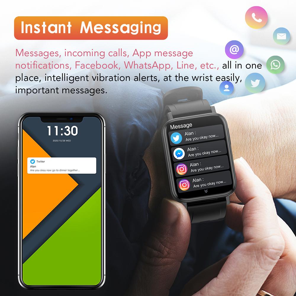 1.65 Inch Screen BT 5.0 Smart Watch Smart Fitness Tracker Activity Tracker Watch IP68 Waterproof Smart Bracelet