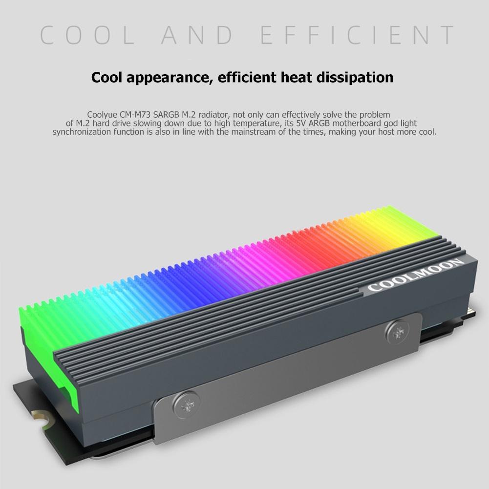 Quạt Tản Nhiệt Ổ Đĩa SSD H7 COOLMOON CM-M7S M.2 2280 ARGB