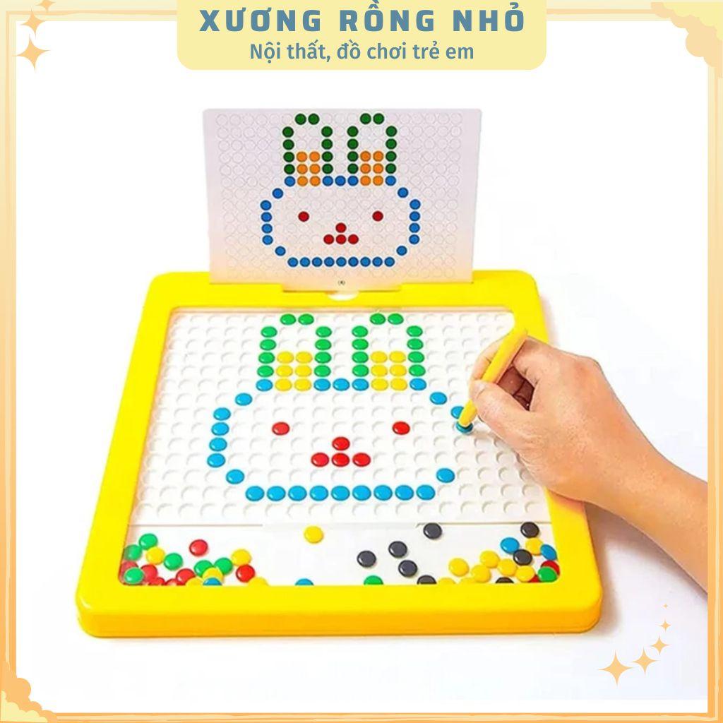 Bảng vẽ nam châm từ tính kèm bút - đồ chơi hạt đậu mê cung giáo dục cho bé (31cm x 31cm)