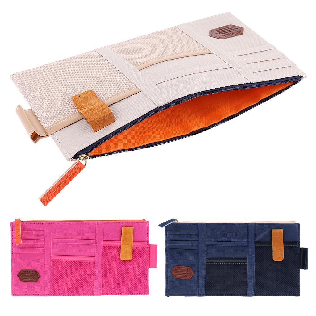 Car Sun Visor Card Phone Storage Bag  Organizer