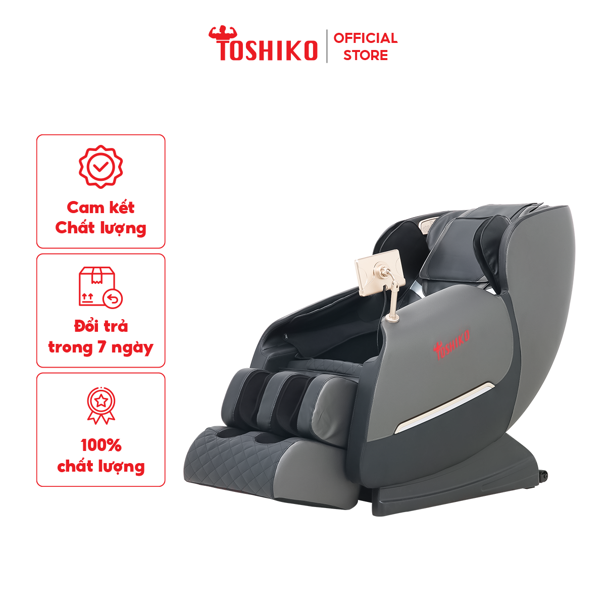 Ghế massage toàn thân công nghệ Nhật Bản Đa Năng Toshiko T6, sở hữu con lăn 3D cải tiến giúp massage đa chiều, đa dạng các bài massage khác nhau