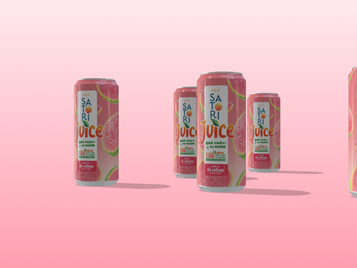 Pack 1 vị nước ép trái cây Ổi Hồng Satori Juice 250ml + Tặng 1 lon nước ép trái cây Satori Juice bất kỳ