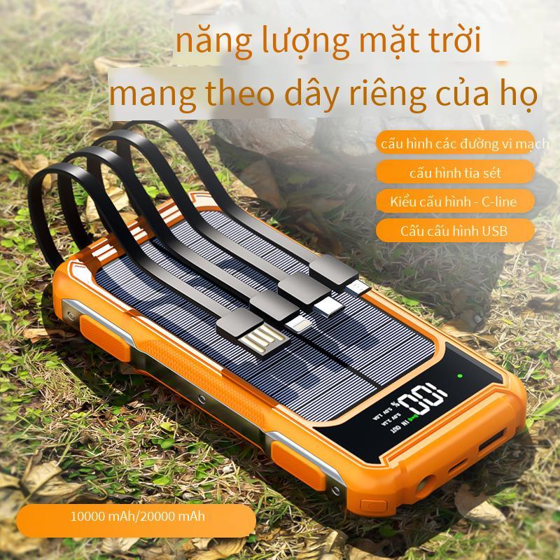 Đảm bảo chất lượng mới khép kín dòng màn hình kỹ thuật số sạc năng lượng mặt trời kho báu 20000 mAh cung cấp năng lượng di động ngoài trời dung lượng lớn