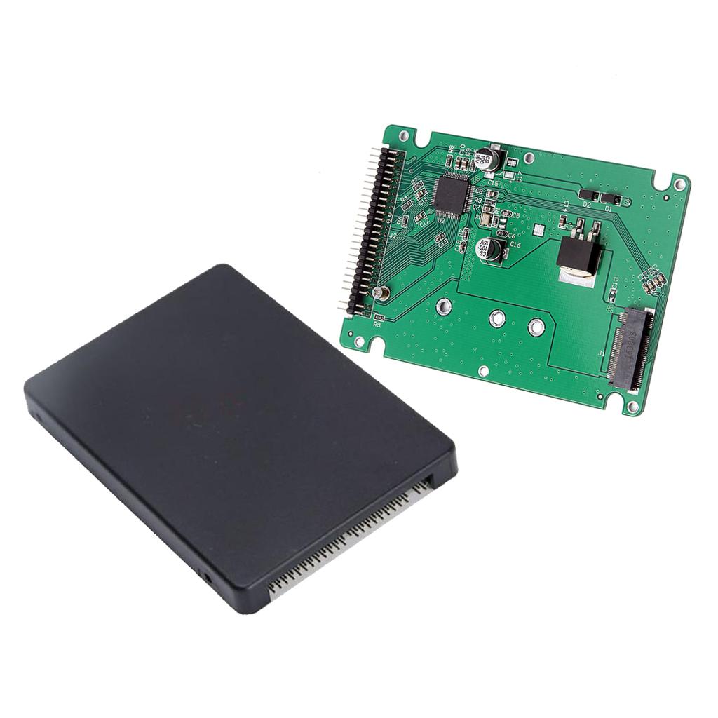 2pcs M.2 NGFF SATA to 2.5 IDE 44PIN Converter Adapter with Case Shell