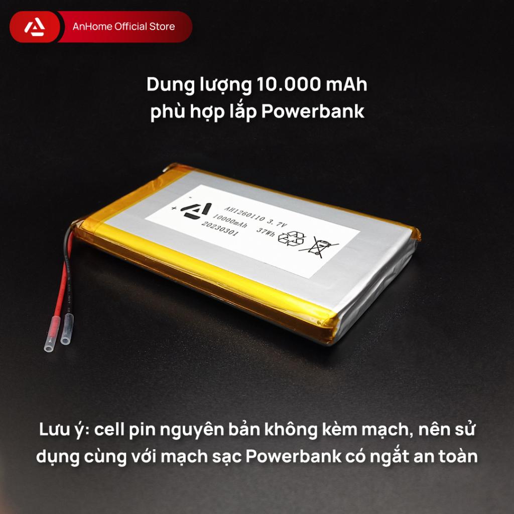 Pin Li-po Lithium AnHome BC10K cell 3.7V dung lượng 10.000mAh