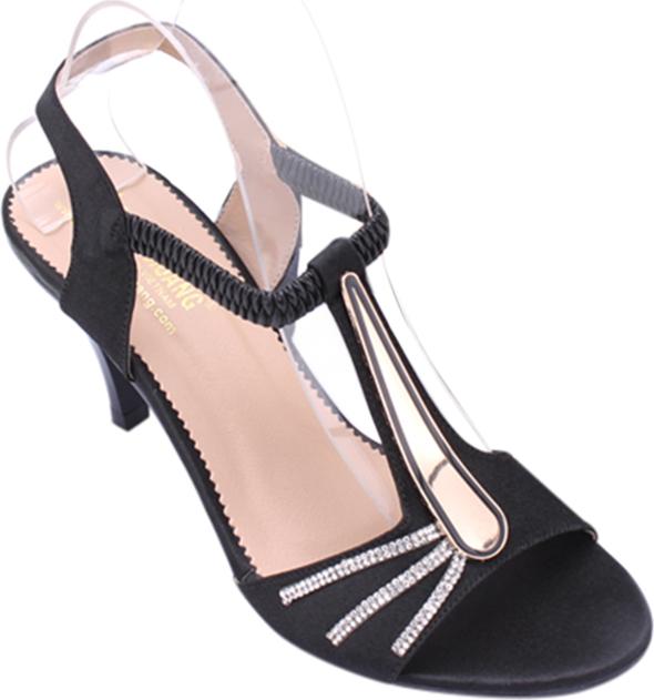 Giày Sandal Nữ Cao Gót Huy Hoàng HT7051 - Đen (Size