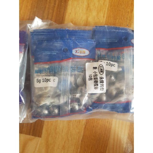 Chì câu cá 0,5g ;1,5g; 2g; 2,5g; 3g; 4g; 5g; 6g; 8g; 9g; 13g, 15g