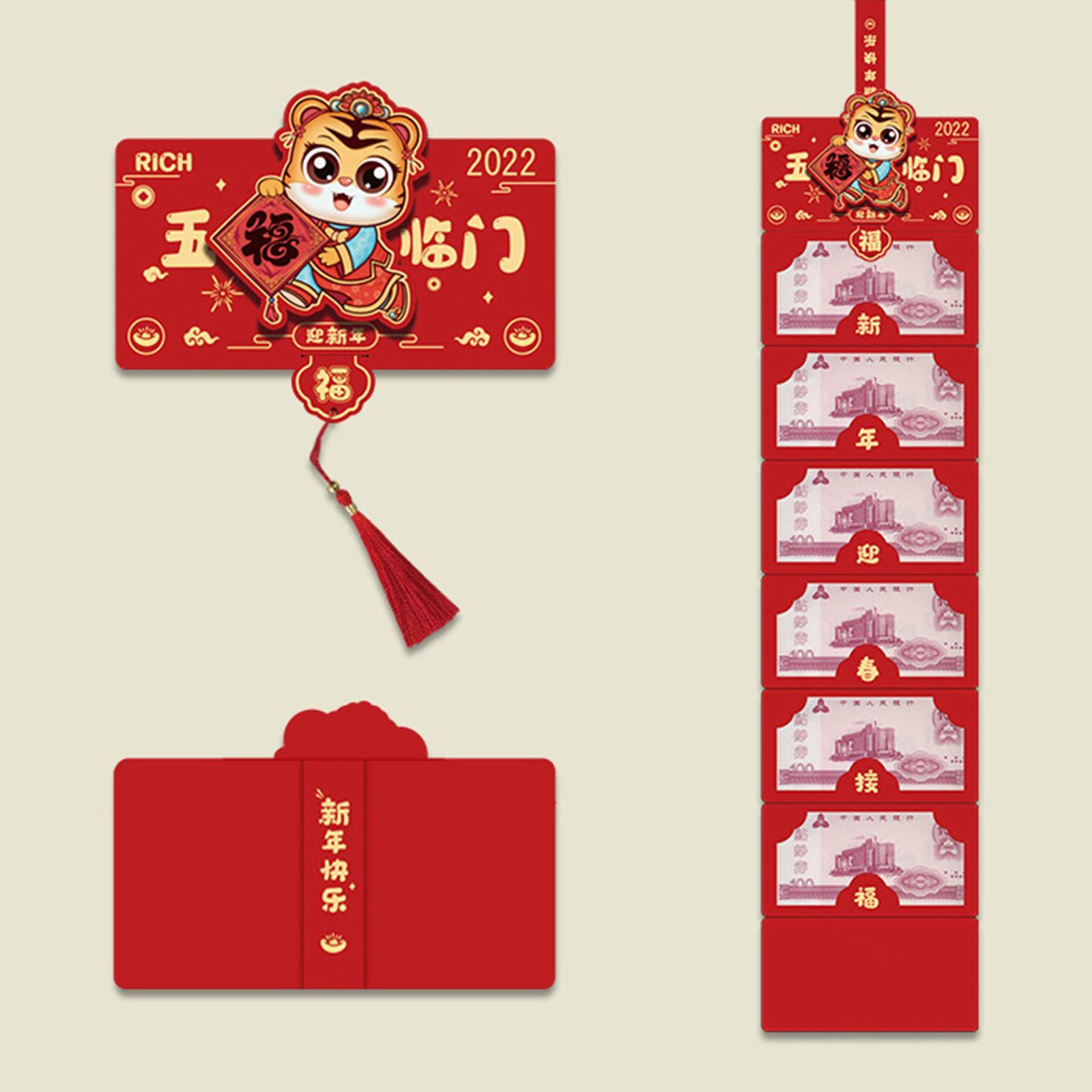 4x 6 Pieces Chinese New Year Money Envelope Spring Festival Marriage 2022 Red