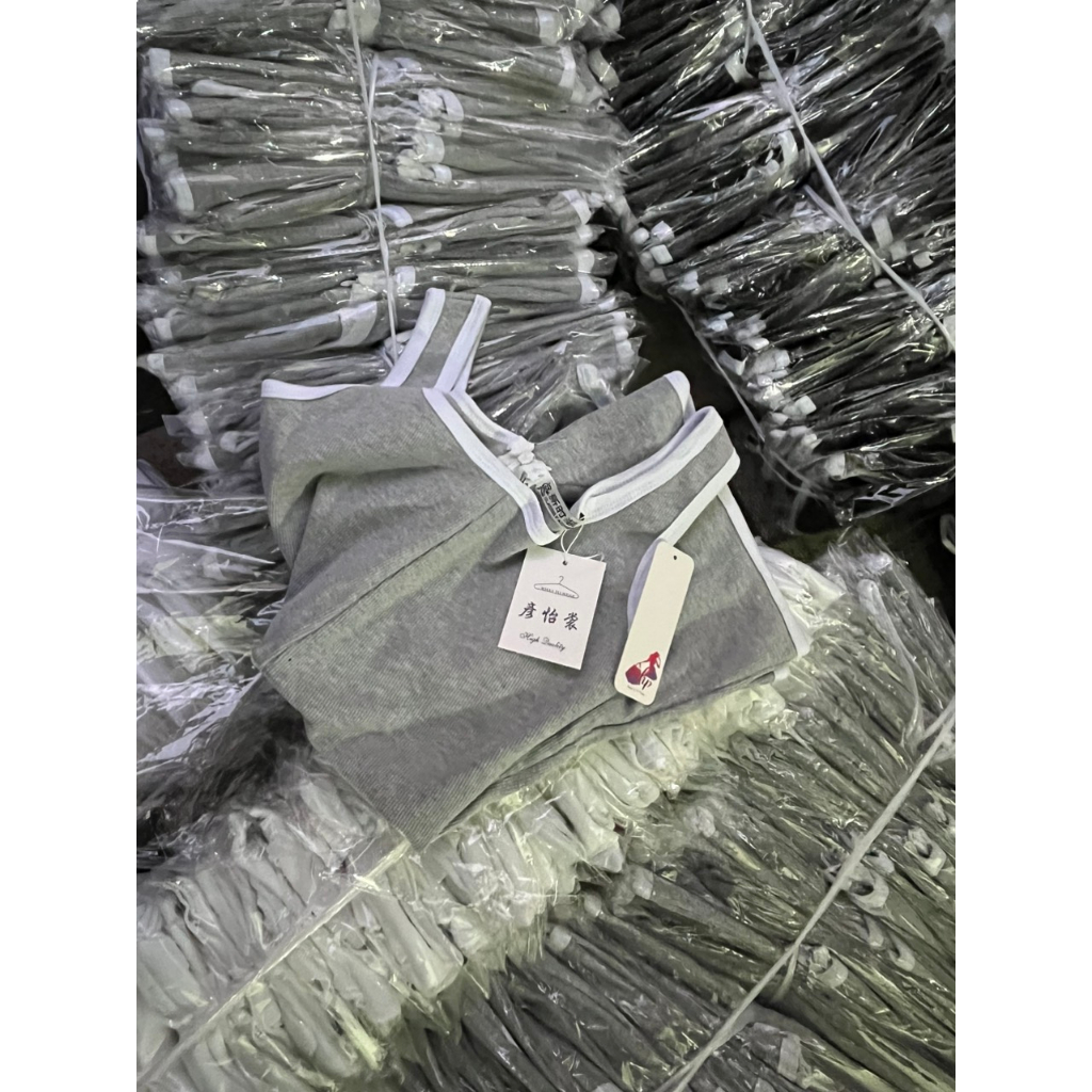 Jumpsuit đùi hai dây bản viền nữ, áo liền quần body không mút