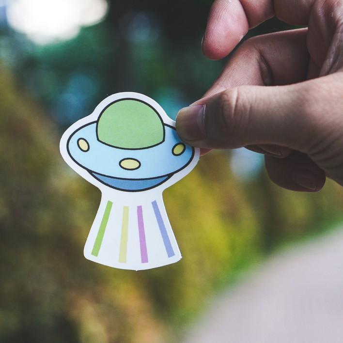 Bộ 50 Sticker VŨ TRỤ, NGÂN HÀ - phong cách chibi sễ thương - dán nón bảo hiểm, ghi-ta, tủ lạnh, máy tính