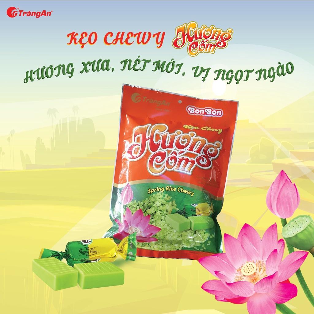 [Mẫu mới] Combo 2 gói kẹo Chewy hương cốm Bon Bon 250g, thương hiệu Tràng An, hạn sử dụng 12 tháng