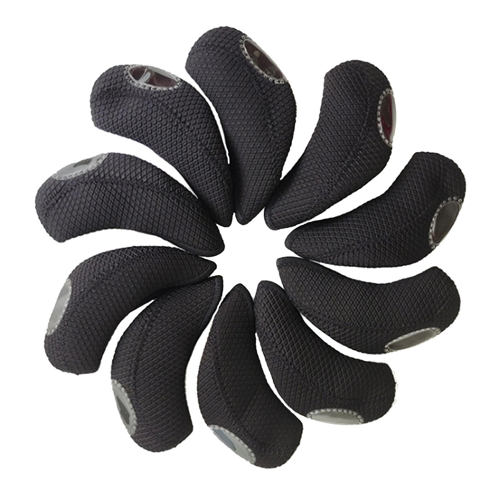 10Pack Golf Iron Headcover Head Covers Black