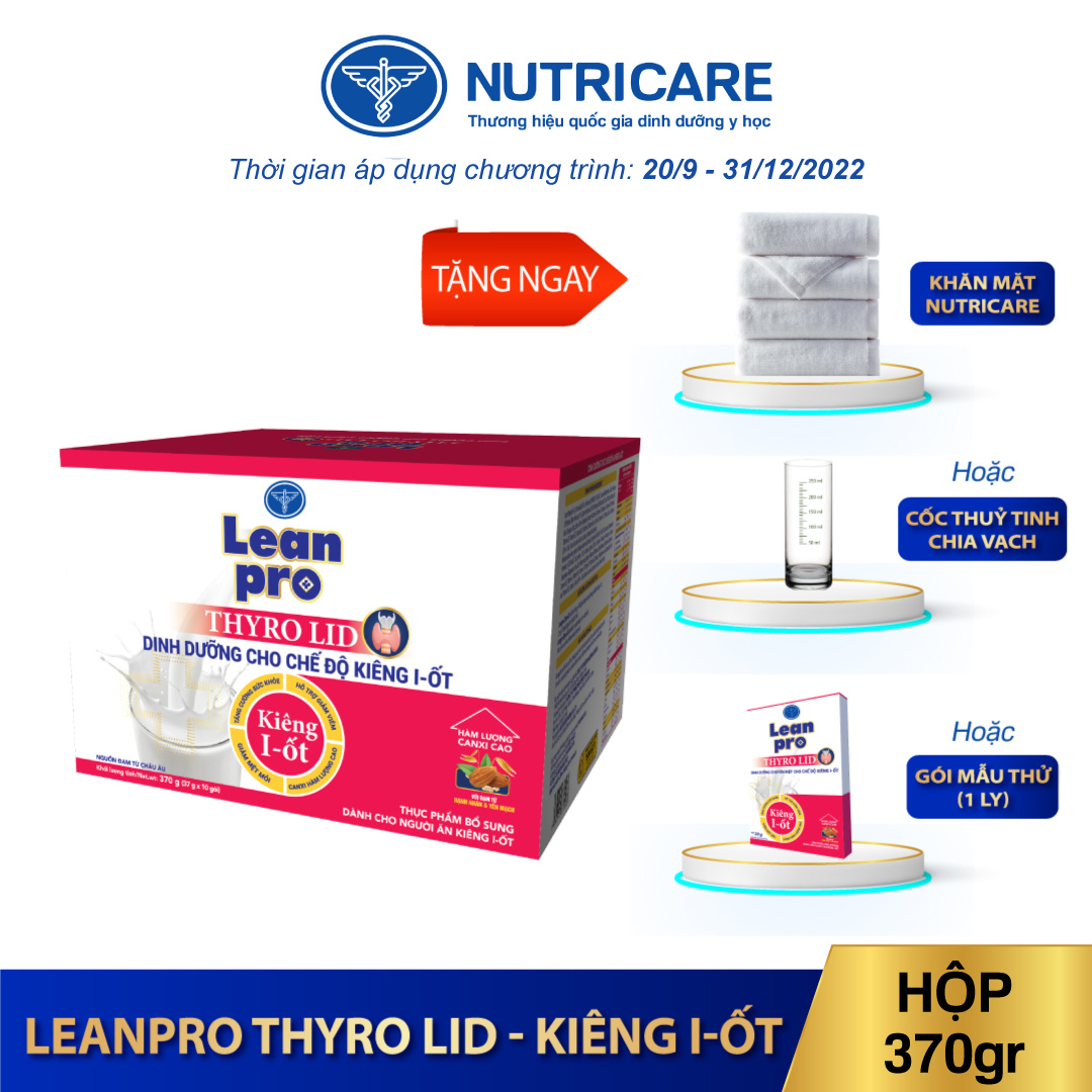 Sữa Lean Pro Thyro Lid – Dinh dưỡng tối ưu cho người kiêng I-ốt, bệnh lý tuyến giáp - 370g