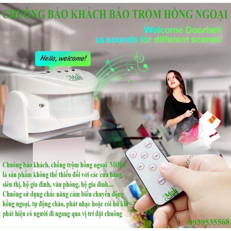 CHUÔNG BÁO KHÁCH-BÁO TRỘM CÓ REMOTE ĐIỀU CHỈNH MOLI