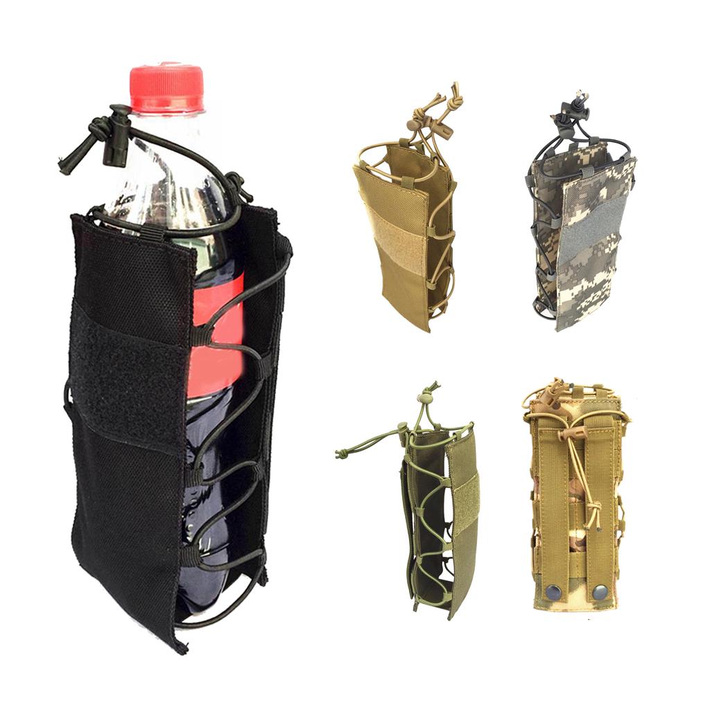 Adjustable Water Bottle Carrier and Holder Bag MOLLE Pouch Hiking Camping Hydration Bag