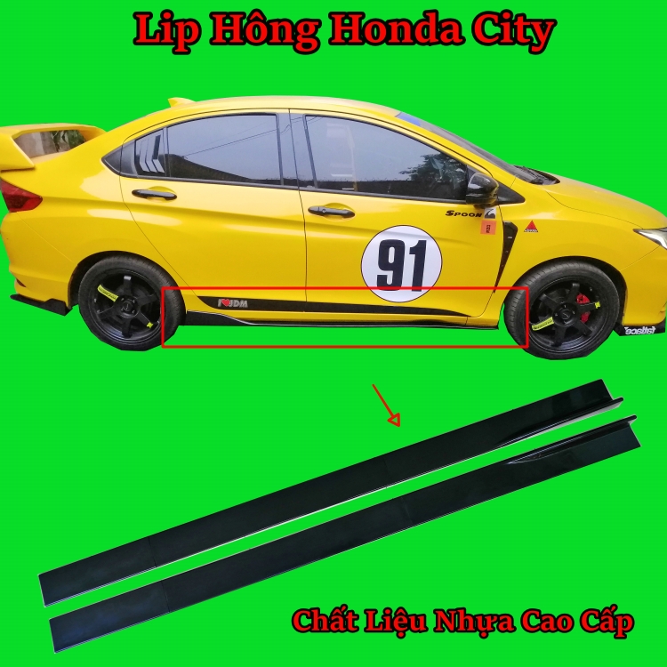 Lip Hông Thể Thao Honda City Mẫu Độ Thể Thao Hàng Loại 1 Lắp Được Cho Tất Cả Các Đời Xe