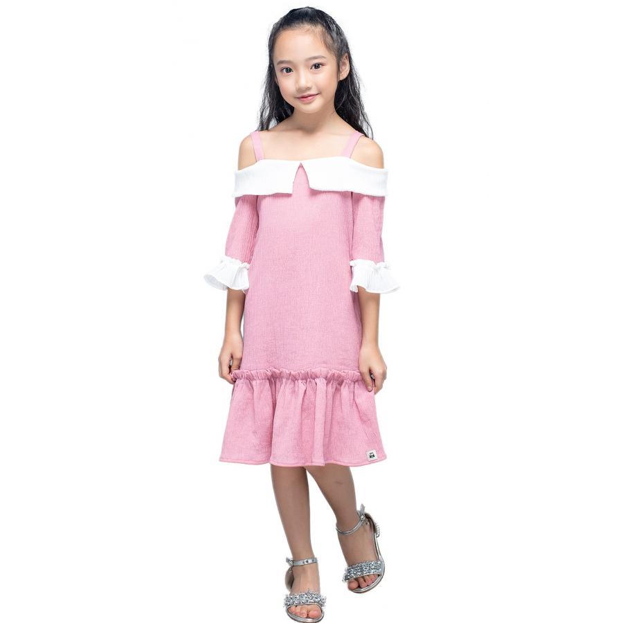 Váy hồng 2 dây Papa LK0233