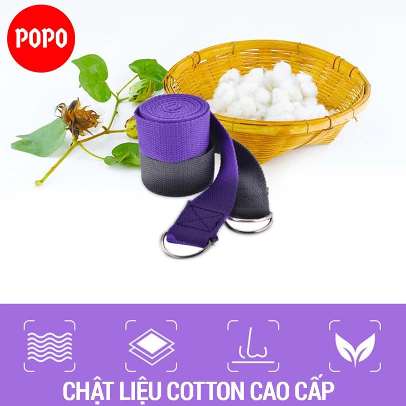 Dây tập yoga cotton dài 1,8m POPO YGT11 đa năng tập cơ tay, chân, lưng