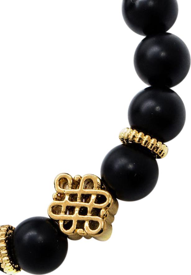 Vòng Tay Đá Obsidian Mix Charm Bạc 925 8mm Ngọc Quý Gemstones VT164