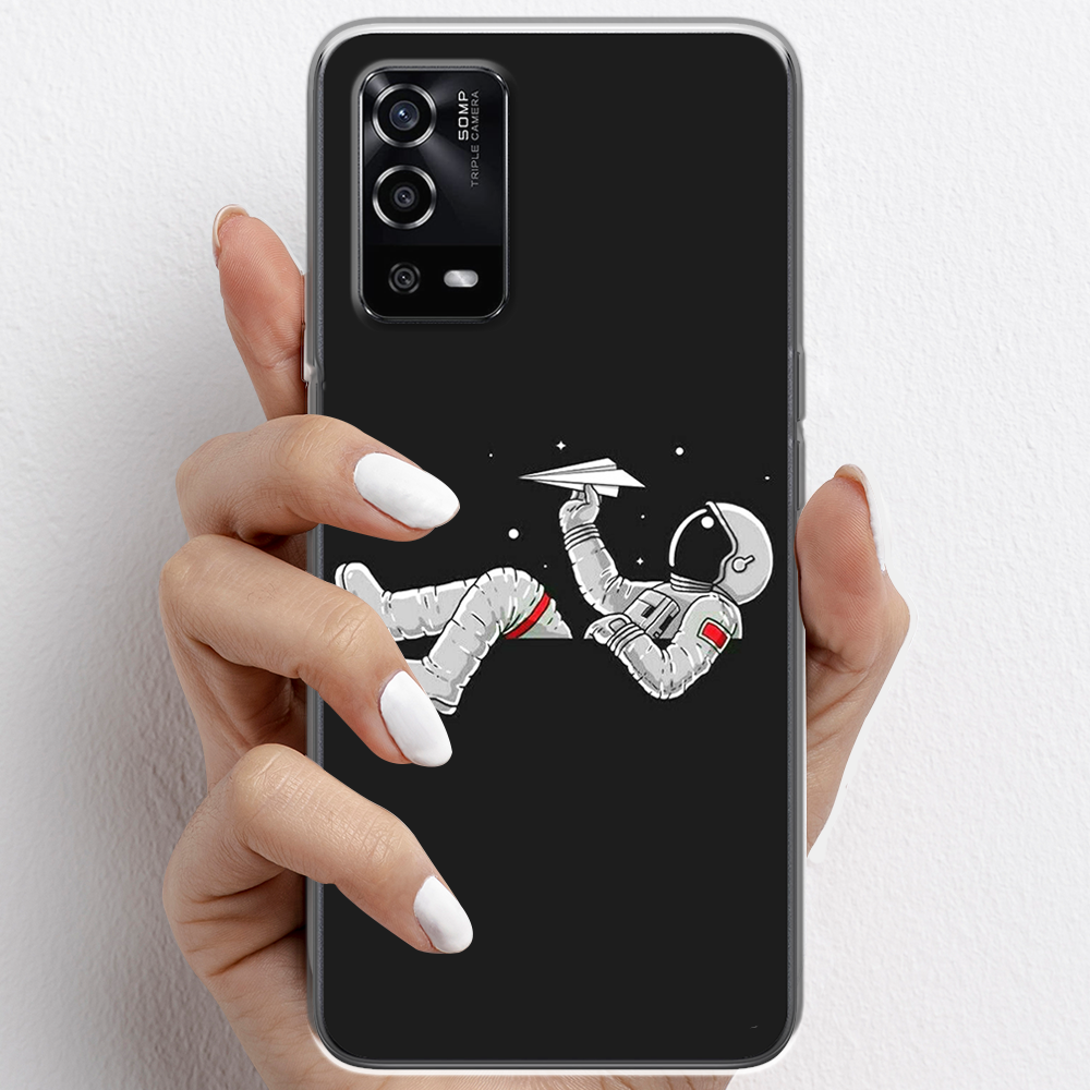 Ốp lưng cho Oppo A55, Oppo A95 nhựa TPU mẫu Phi hành gia