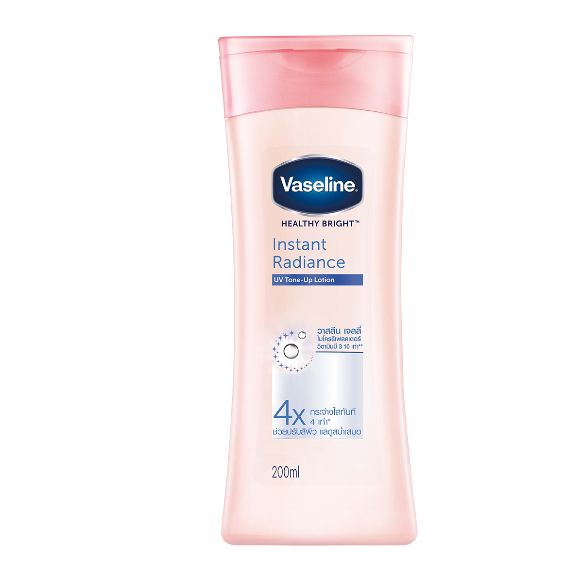 Sữa Dưỡng Thể Vaseline Instant Radiance Sáng Da Gấp 4 Lần Với Vi Chất Phản Quang Cho Da Sáng Khỏe Mịn Màng 200ml